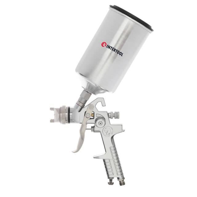 Фарбопульт пневматичний Intertool PT-0107 HVLP форсунка 1,3 мм верхній металевий бачок 1000 мл 3 бар (1649999112) - фото 4 Фарбопульт пневматичний Intertool PT-0107 HVLP форсунка 1,3 мм верхній металевий бачок 1000 мл 3 бар (1649999112) - фото 4