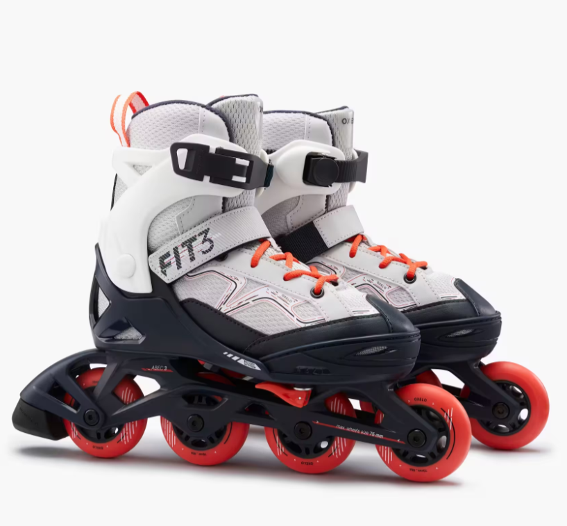 Ролики детские раздвижные OXELO FIT3 EU р. 29-32 Серо-оранжевый (2529819331) Ролики детские раздвижные OXELO FIT3 EU р. 29-32 Серо-оранжевый (2529819331)