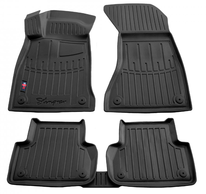 Коврики в салон Stingray для Audi A4 B9 2015- с бортом ТЕП 5 шт. (5030075)