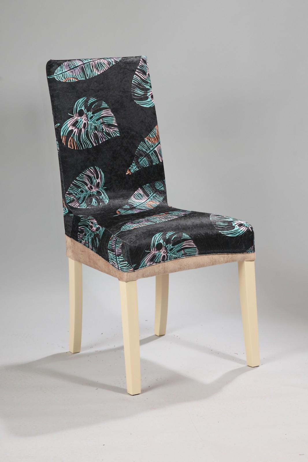 Чехол на стул Лист натяжной со спинкой универсальный (2190142616) - фото 3