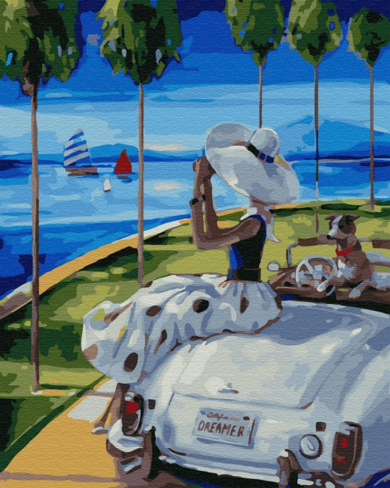 Картина по номерам Brushme Мечтательница на побережье (GX29724)