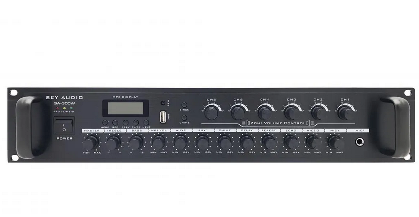 Підсилювач потужності трансляційний SKY AUDIO SA-300W Підсилювач потужності трансляційний SKY AUDIO SA-300W