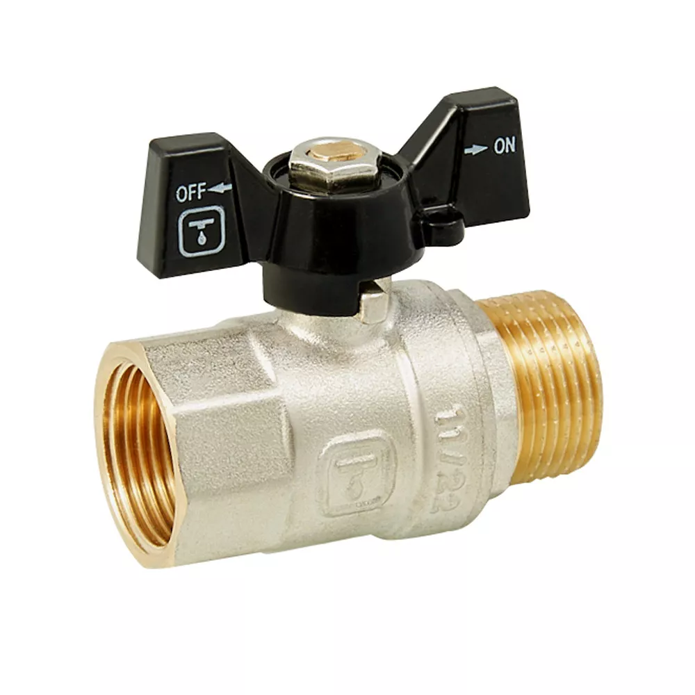 Кран кульовий ITAL PN40 3/4" ВЗ метелик Нікель (SQ-1046045) - фото 2 Кран кульовий ITAL PN40 3/4" ВЗ метелик Нікель (SQ-1046045) - фото 2