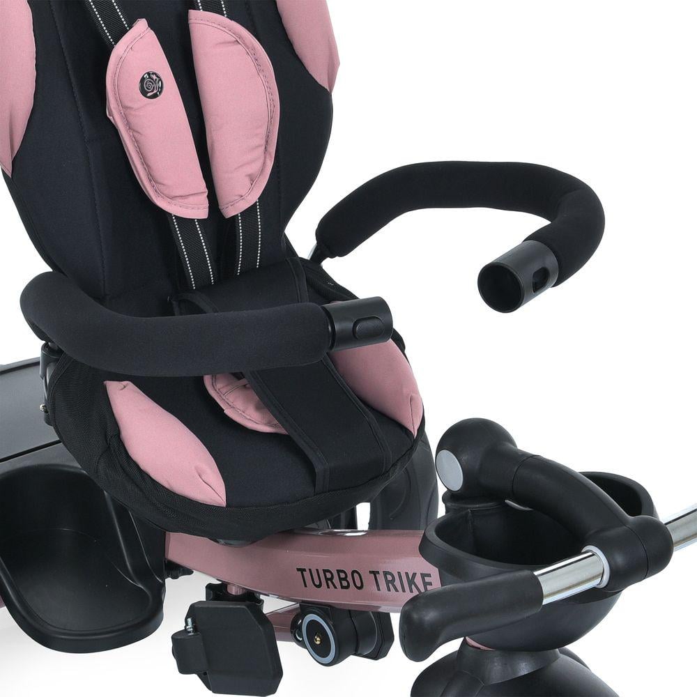 Велосипед триколісний Turbo Trike MT 1001-1 з батьківською ручкою і поворотним сидінням Рожевий - фото 14