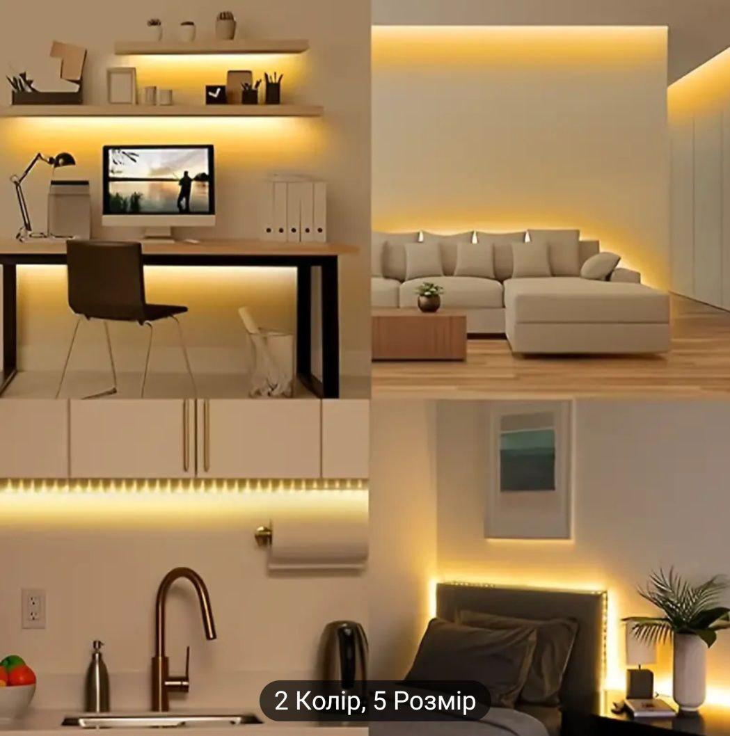 Стрічка світлодіодна на батарейках АА5 м Біле тепле світло (Л-004) - фото 4