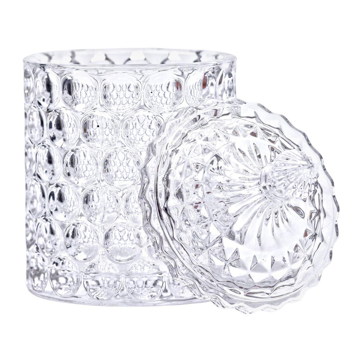 Цукерниця з кришкою кругла скляна d 7,5 см - фото 3