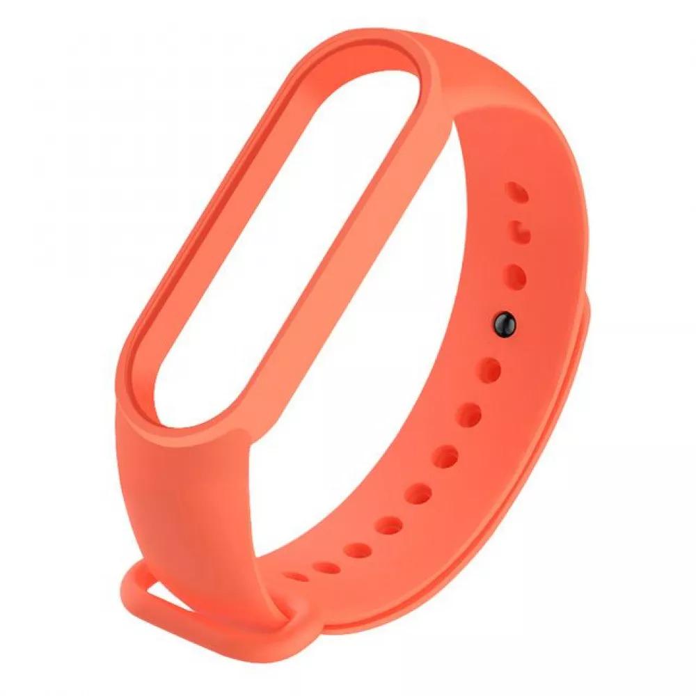Ремешок силиконовый для фитнес-браслета PRC Mi Band 5/6 Оранжевый (13925268)