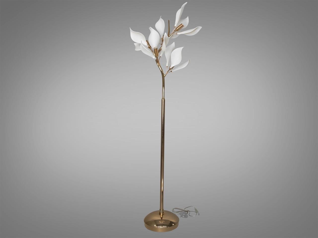 Торшер с керамическими элементами на 5 ламп Золотой (7172-5FGD-LS)