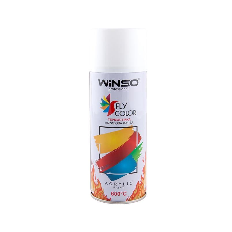 Фарба високотемпературна Winso Spray 450 мл White/RAL9010 (880420)