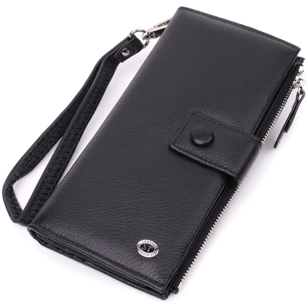 Кошелек-клатч женский кожаный ST Leather 22537 Черный