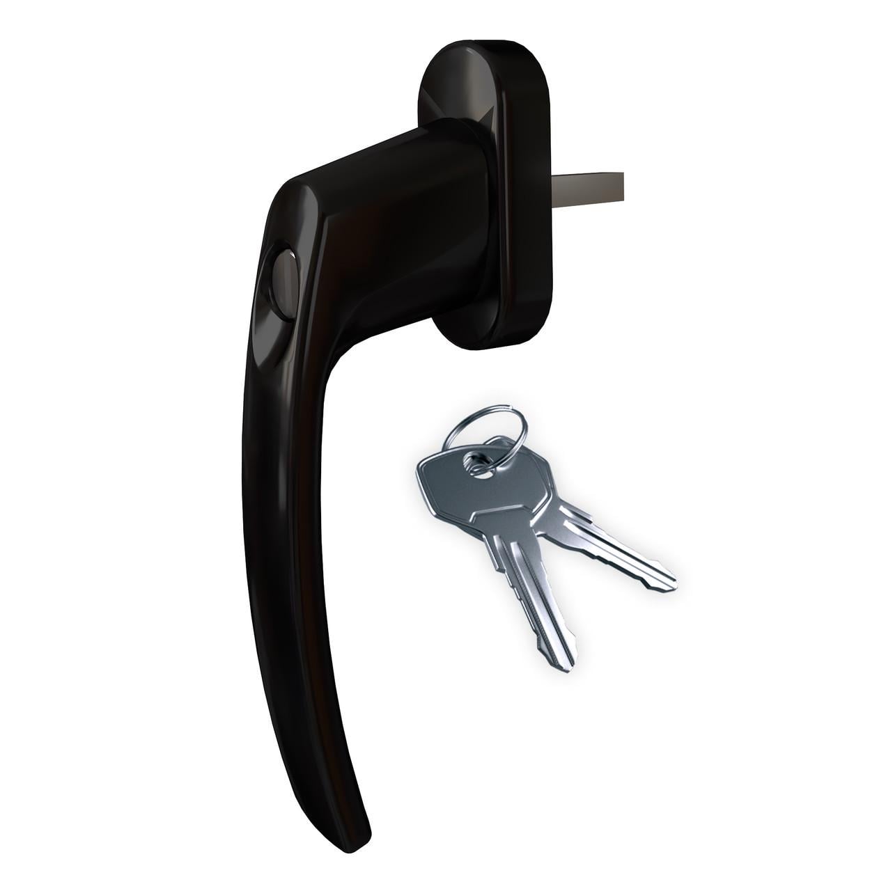 Ручка оконная с замком ASTEX Venera WH 108 Черный (WH108-RAL9005)