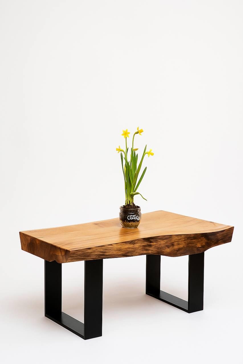 Стол из массива дерева с металлическими ножками ясень 750х400х300 мм Коричневый (SD78484)