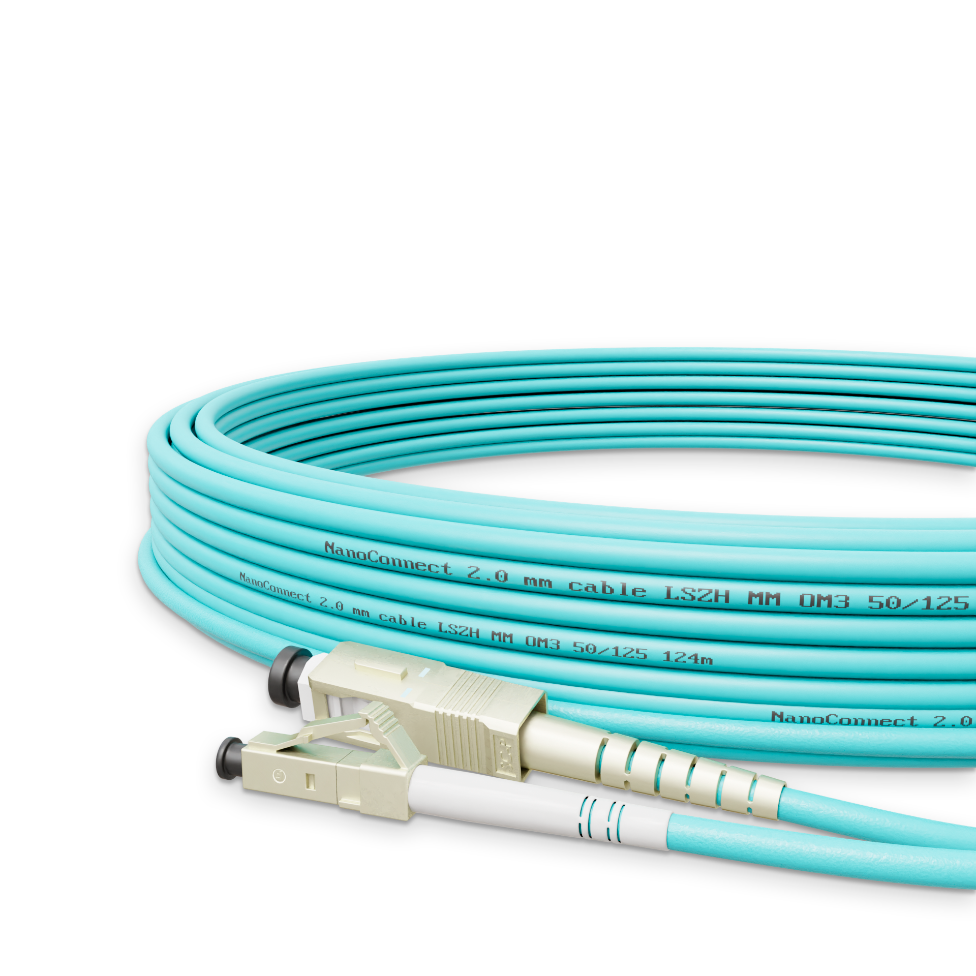 Патч-корд оптический Simplex NanoConnect SC/UPC-LC/UPC LSZH Multimode OM3 MM 2 мм 10 м Бирюзовый (13305) - фото 4 Патч-корд оптический Simplex NanoConnect SC/UPC-LC/UPC LSZH Multimode OM3 MM 2 мм 10 м Бирюзовый (13305) - фото 4