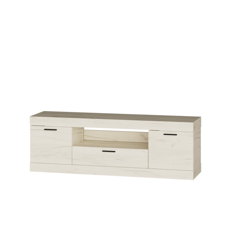 Тумба ТВ Эверест Соната 1500 1500х380х500 мм Дуб крафт белый