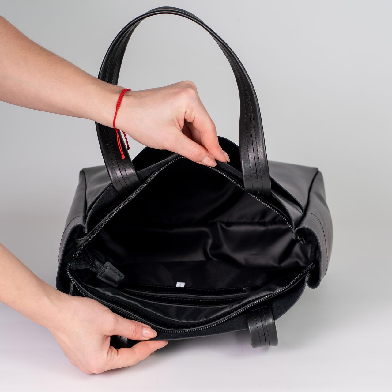 Сумка женская шоппер из экокожи XENIA № 61-24 Черный - фото 3