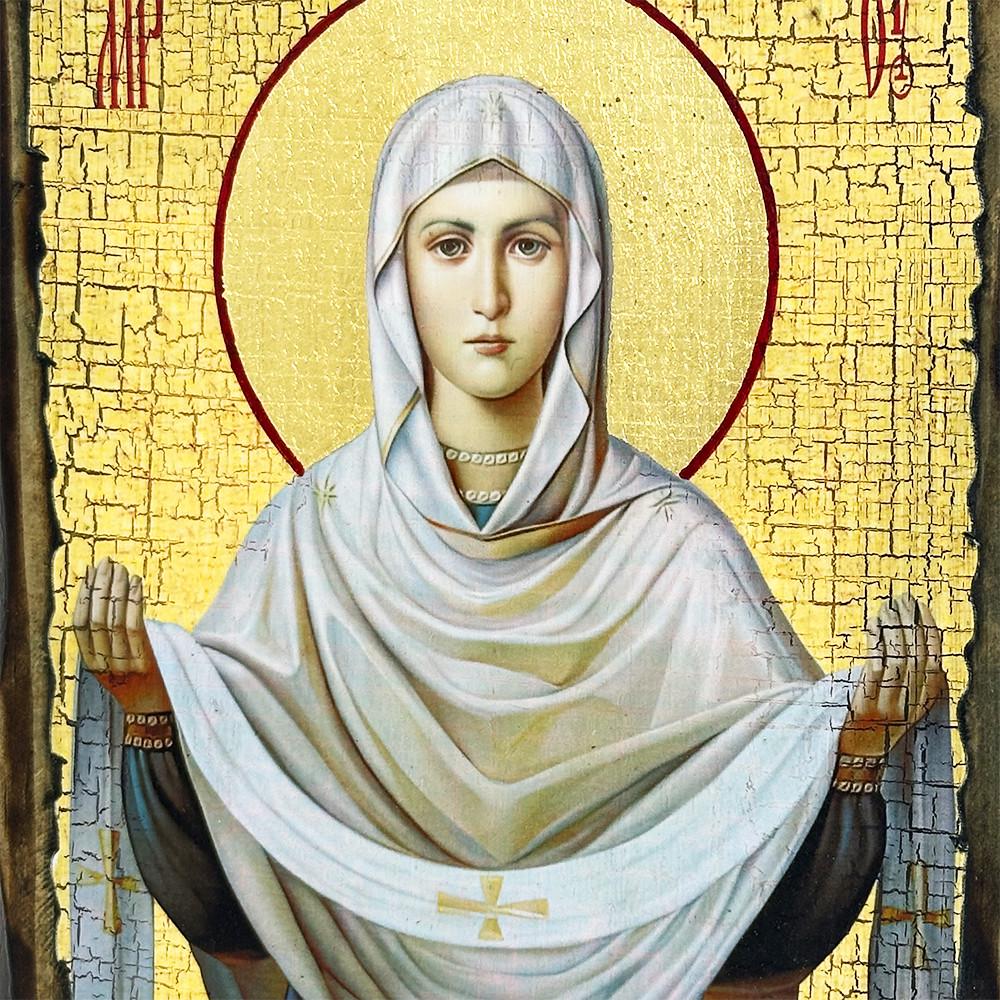 Ікона Богородиця Покрова під старовину (3583-1) - фото 2