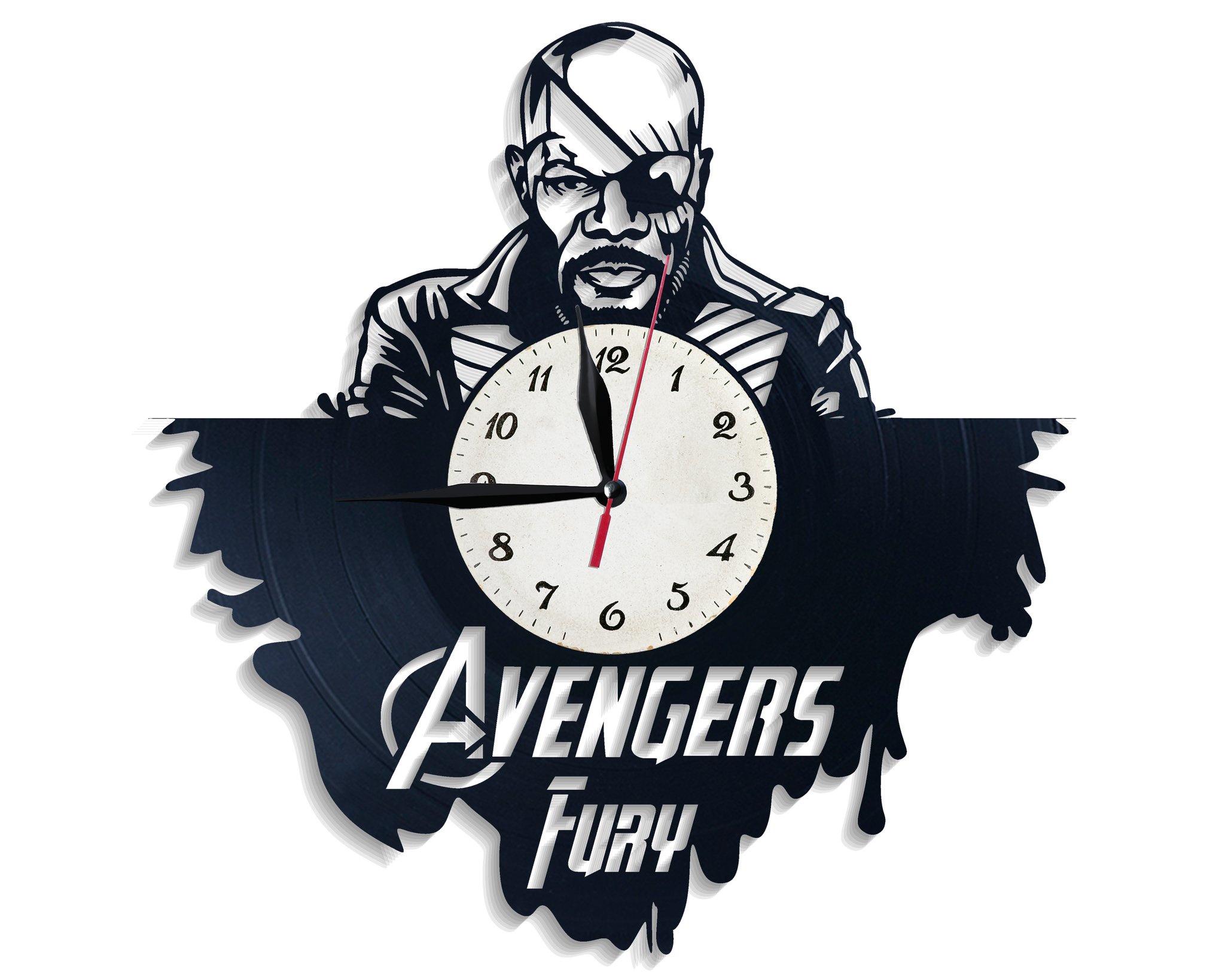 Часы настенные Ник Фьюри 2630 из виниловой пластинки