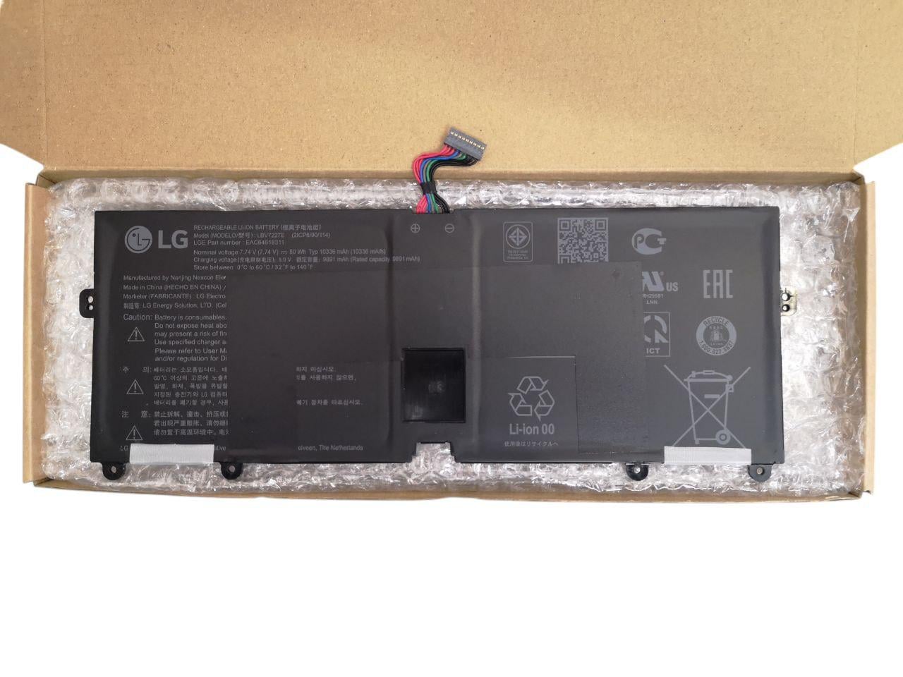 Аккумулятор для LG Gram 14Z90N/15Z90N/16Z90P/17Z90N/16Z90PG/17Z90P/17Z90Q/LBV7227E 10336 mAh 80Wh (000013250)