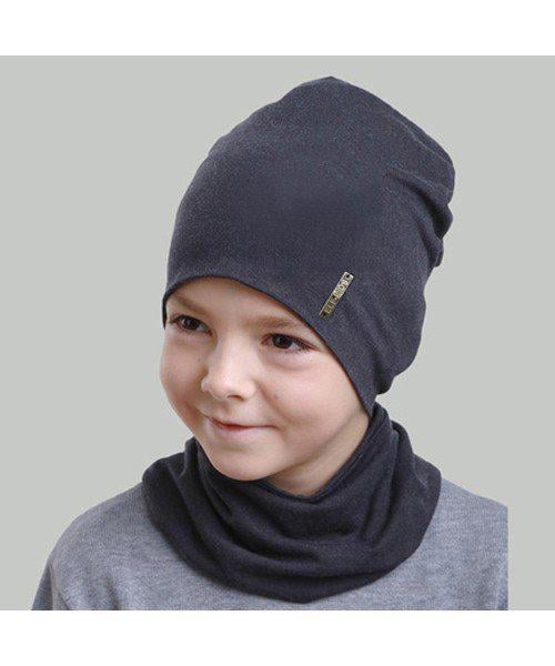 Комплект шапка и шарф детский Elf Марк р. 52 Графитовый (OK002458)