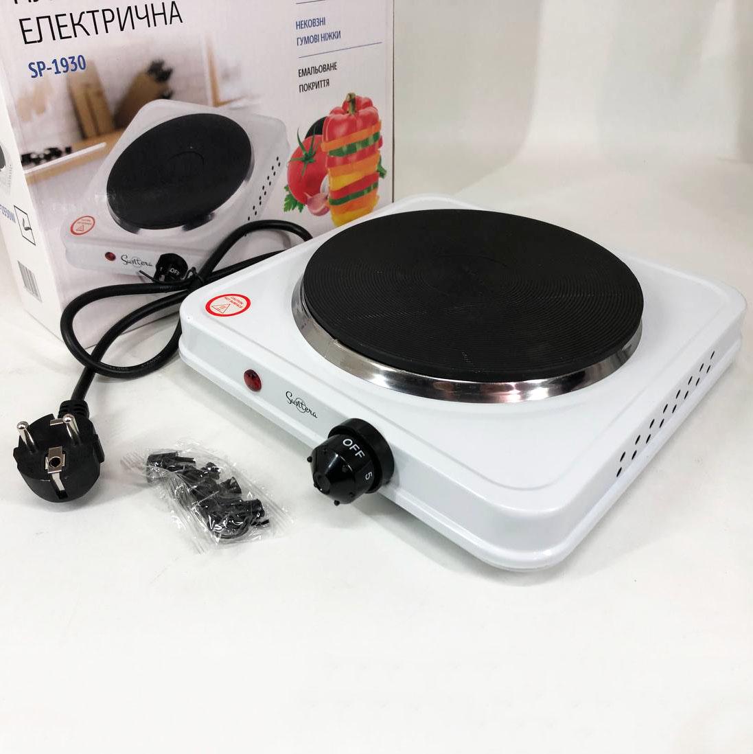 Плита электрическая Suntera SP-1930, электроплита 1 комфорка, электроплита кухонная Белый - фото 4 Плита электрическая Suntera SP-1930, электроплита 1 комфорка, электроплита кухонная Белый - фото 4