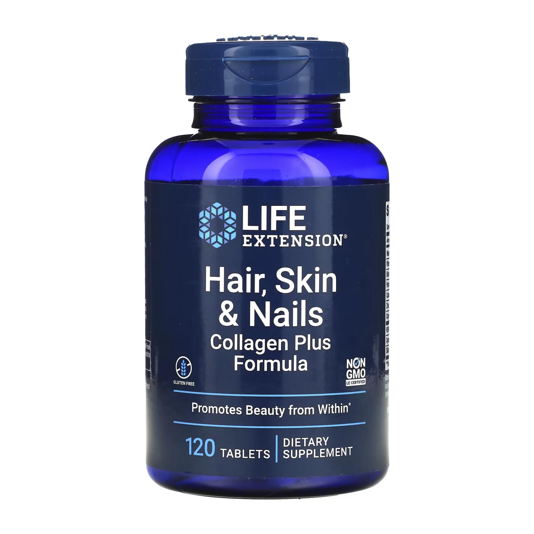 Натуральная добавка Hair Skin & Nails Collagen Plus Formula 120 tabs (2022-10-1975)