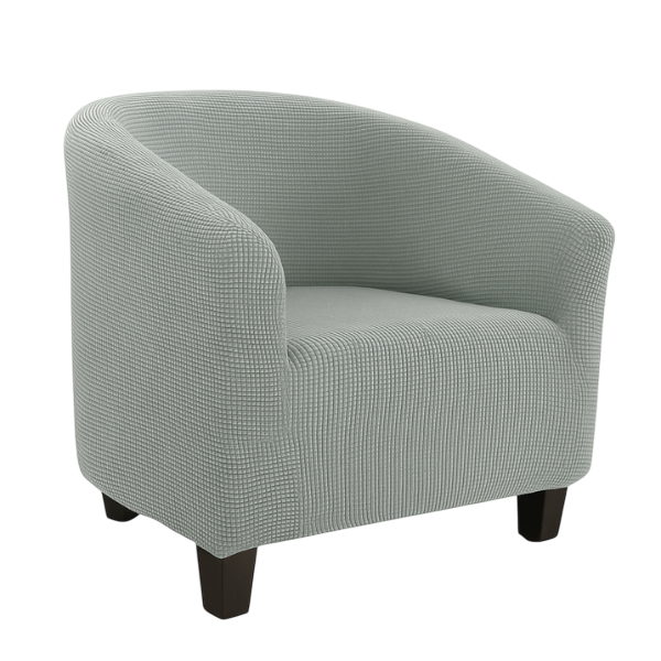 Чехол на кресло с округлой спинкой Slavich из трикотаж-жаккарда 70х70 см Серый (91636)