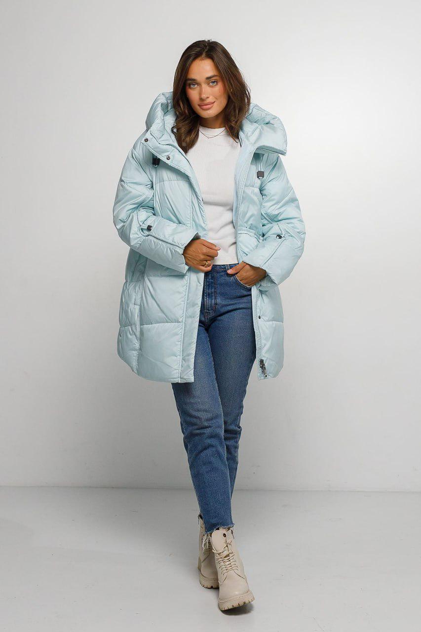 Пуховик-ковдра Автоледі LD-826c р. 50 Блакитний