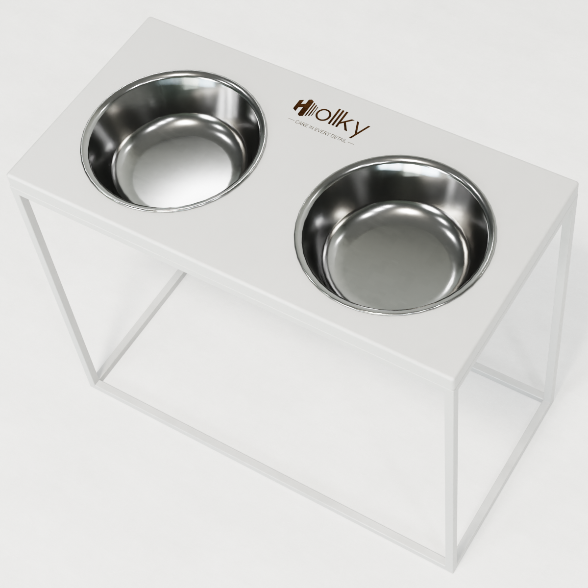 Миски на подставке для больших собак Hollky Base XL20 2х1,8 л (BXL40-522640-WHWH) - фото 7 Миски на подставке для больших собак Hollky Base XL20 2х1,8 л (BXL40-522640-WHWH) - фото 7