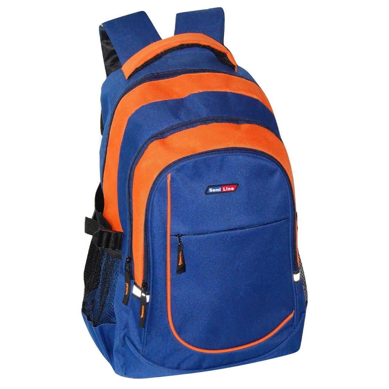 Рюкзак городской SEMI LINE 33 Blue/Orange (4668-7)