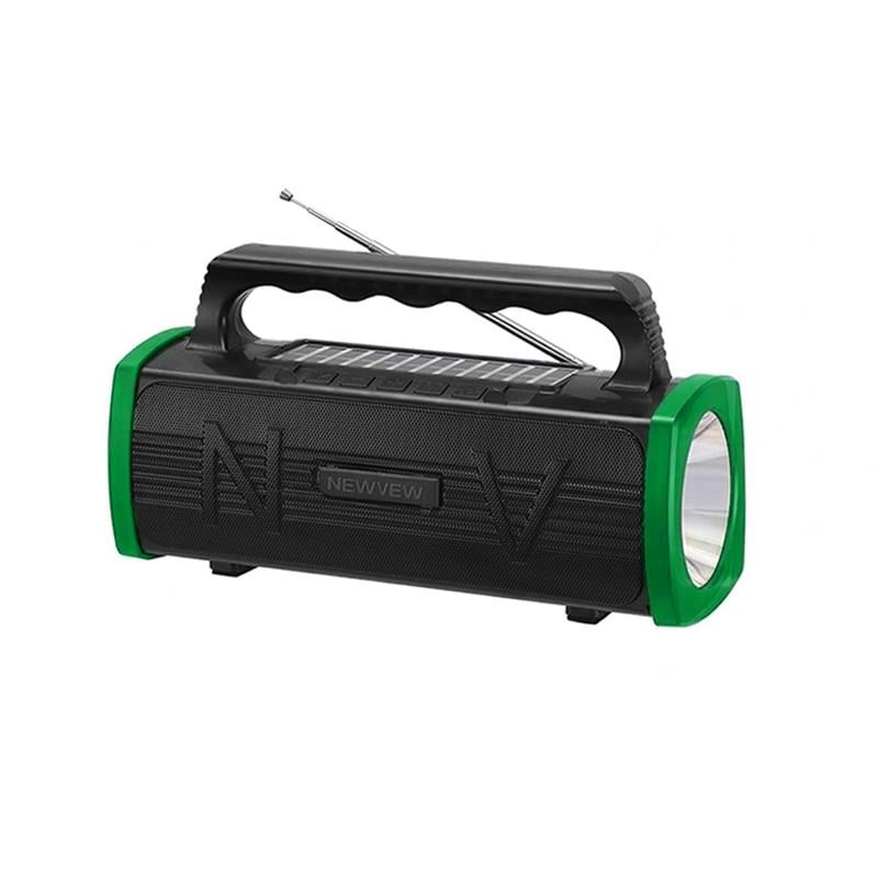 Портативна колонка NEWVEW NV-9010 Solar Panel/BT/USB/TF/FM з ліхтарем Green (33559336) Портативна колонка NEWVEW NV-9010 Solar Panel/BT/USB/TF/FM з ліхтарем Green (33559336)