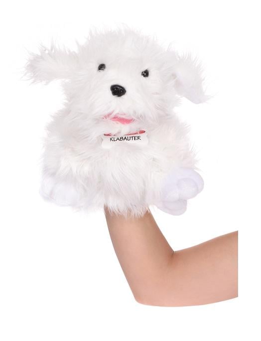 Кукла-перчатка тканевая goki Собачка Клабаутер для детей 4+ Белый (51555G)