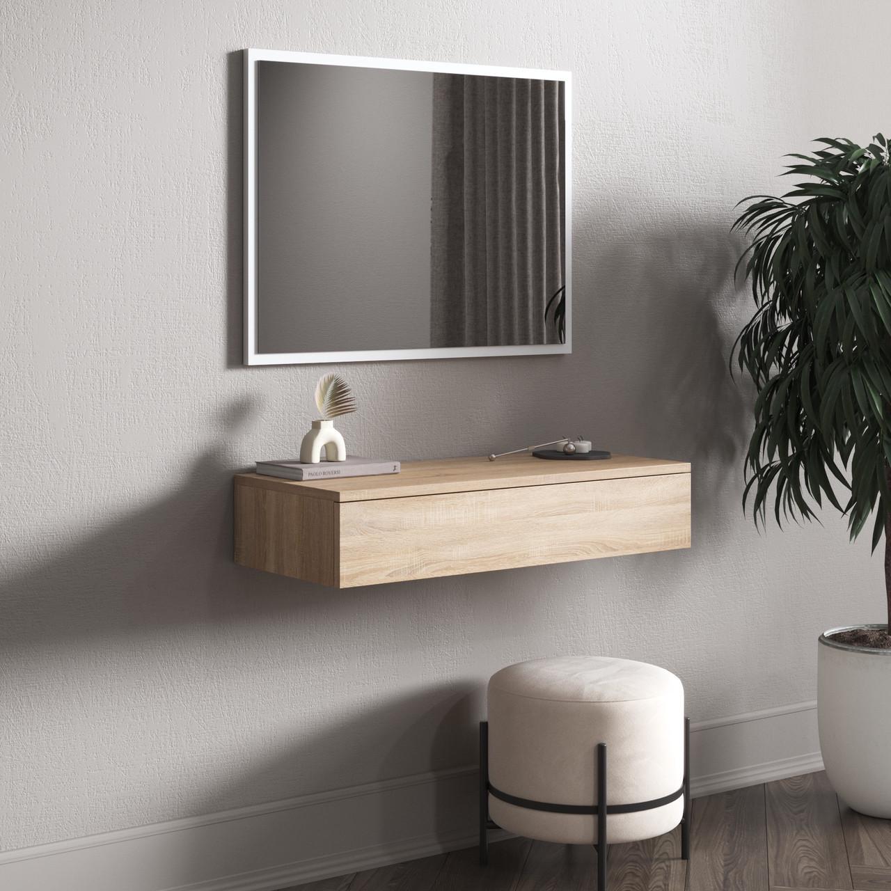 Туалетний столик навісний VAYS з висувною шухлядою 80х30х16 см Дуб сонома (30492137)