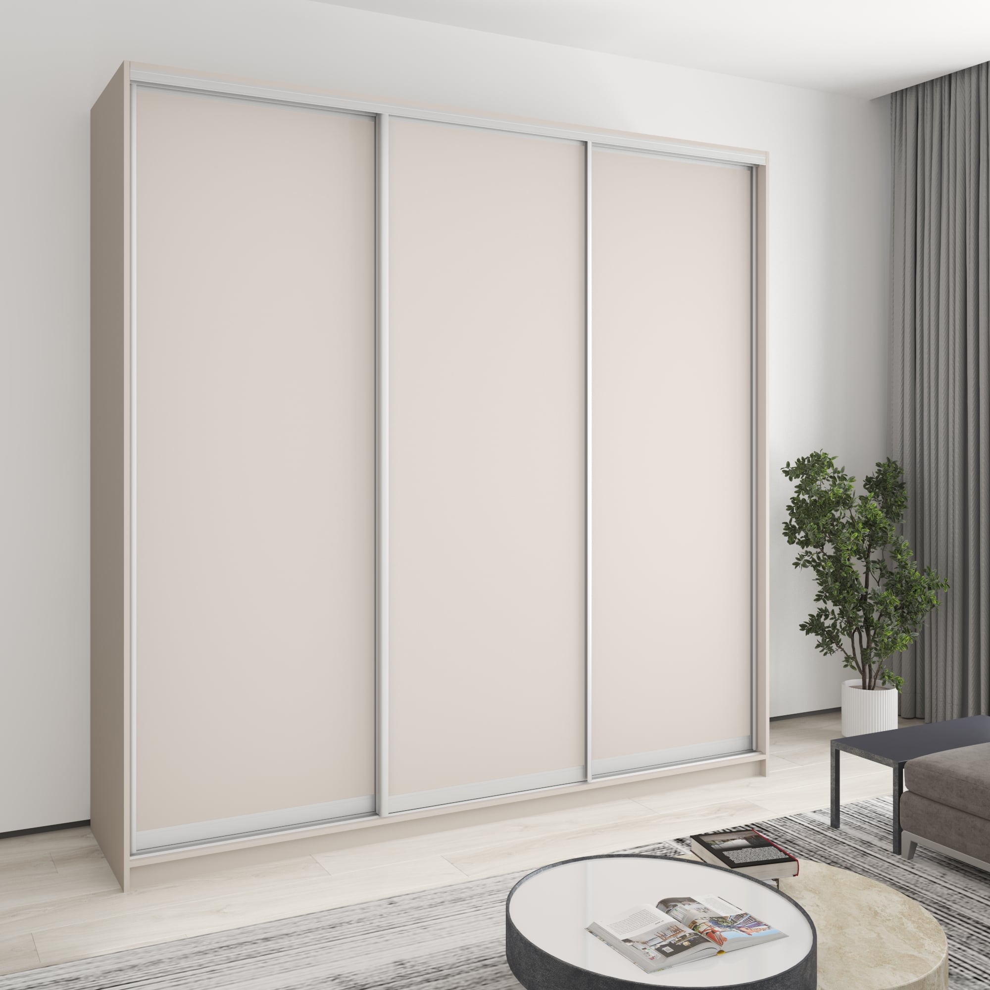 Шкаф-купе трехдверный Mebel Star Комбо AL MBS-2064 240х45х240 см Кашемир (1002990) Шкаф-купе трехдверный Mebel Star Комбо AL MBS-2064 240х45х240 см Кашемир (1002990)