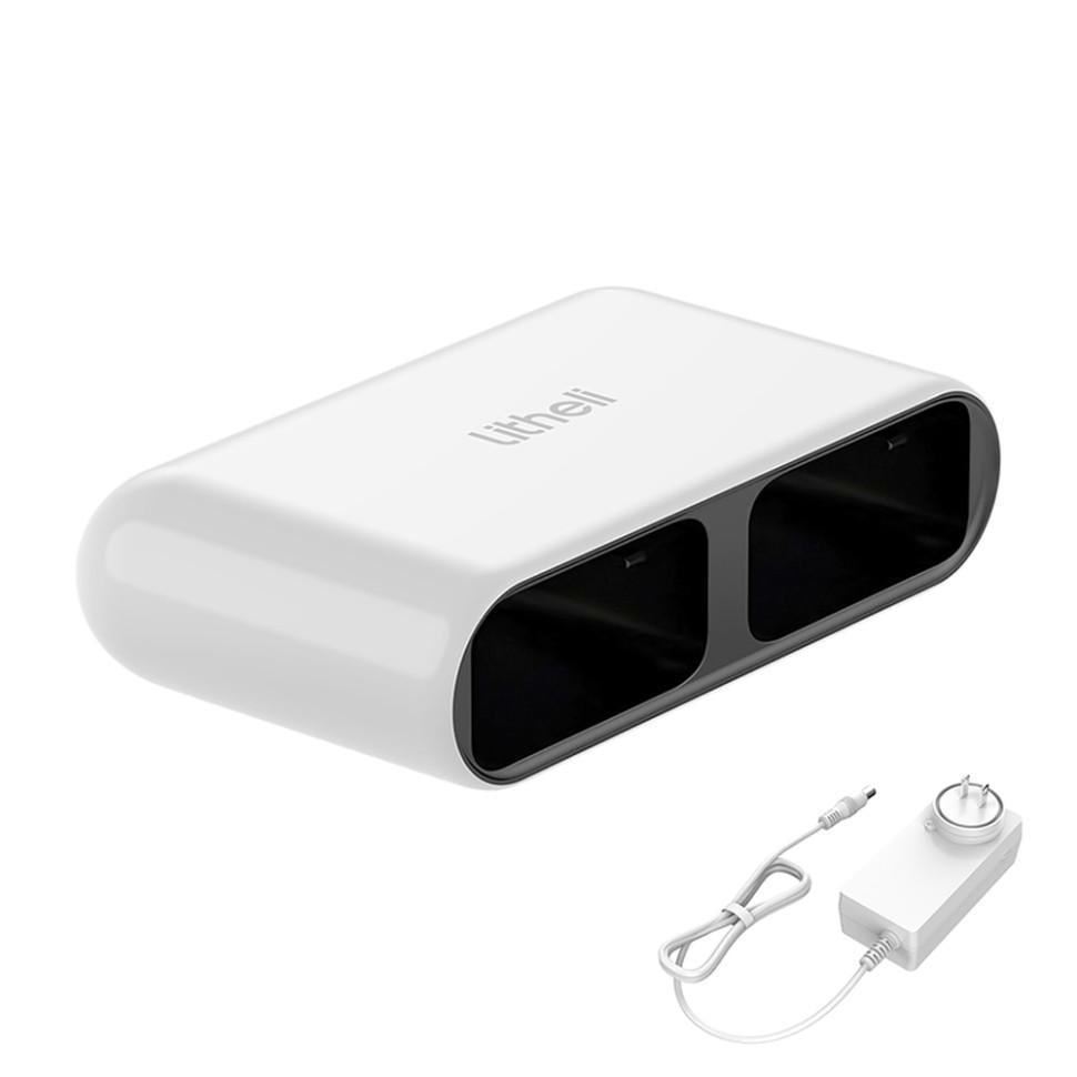 Зарядное устройство для аккумуляторных батарей для двух Power Bank U20 Litheli 65W White (U20CR00-0A000)