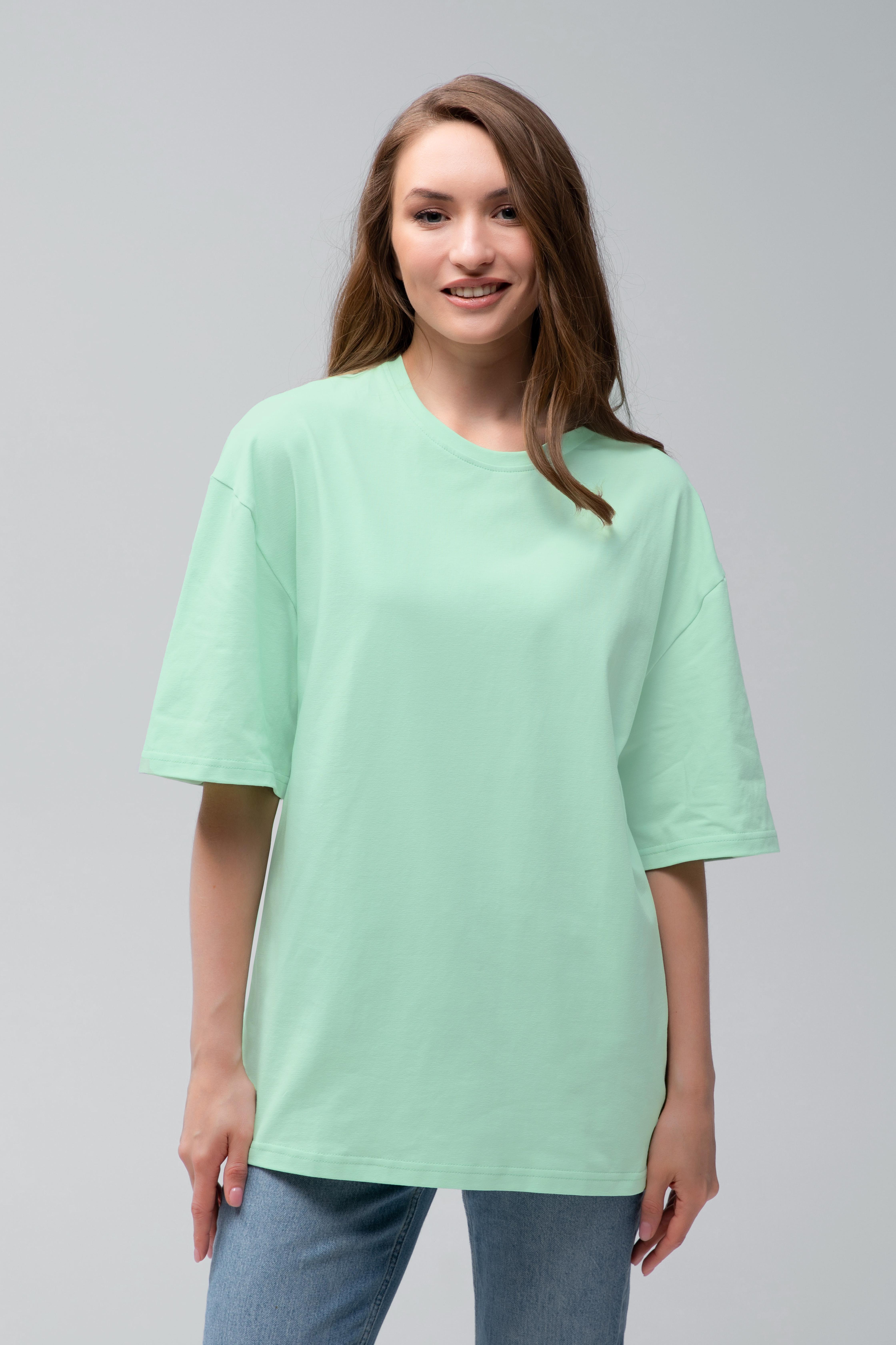 Футболка женская оверсайз RAY S/M Светло-зеленый (U0104W-Light green)