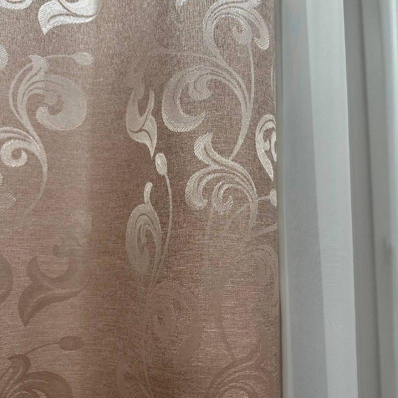 Штори Toscana жаккардові 1,5х2,7 м 2 шт. Пудровий - фото 7 Штори Toscana жаккардові 1,5х2,7 м 2 шт. Пудровий - фото 7