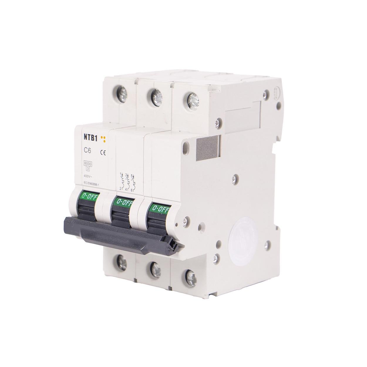 Автоматический выключатель TESLA NTB1 3-полюсный C6 (97) Автоматический выключатель TESLA NTB1 3-полюсный C6 (97)