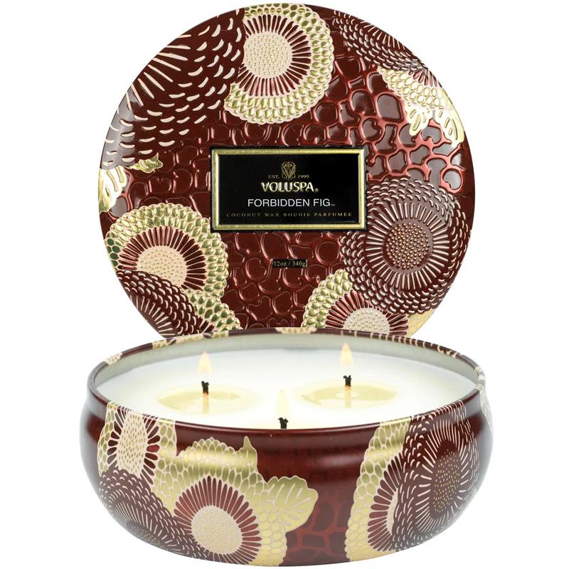 Свеча ароматическая Voluspa Japonica Forbidden Fig 340 г металлическая шкатулка (111002618)
