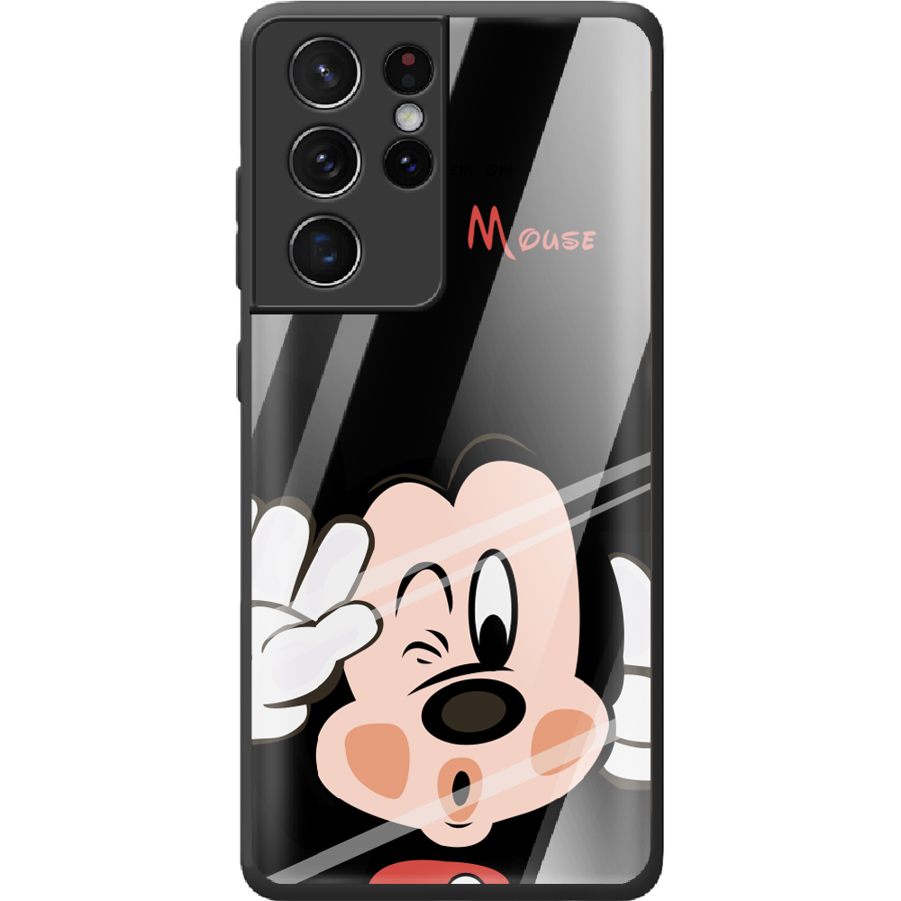 Чехол BoxFace Samsung G998 Galaxy S21 Ultra Mister M Черный силикон со стеклом (41719-cc58-42231)