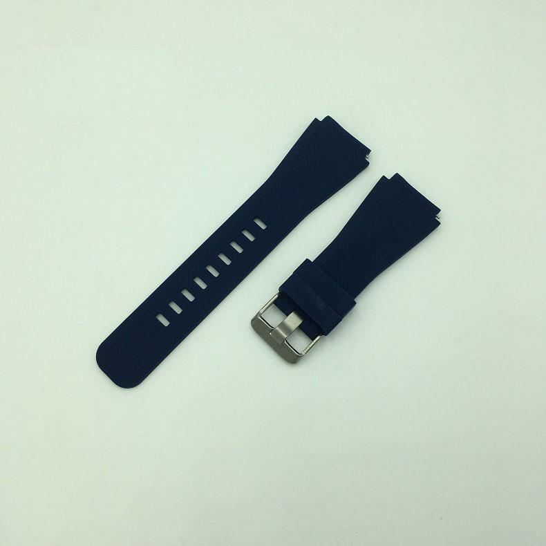 Ремешок для смарт-часов Gear Twill для Amazfit GTR 2 Pace Stratos/Huawei Watch GT 2/Samsung Gear S3 силиконовый 22 мм рифленый Синий (1095P)