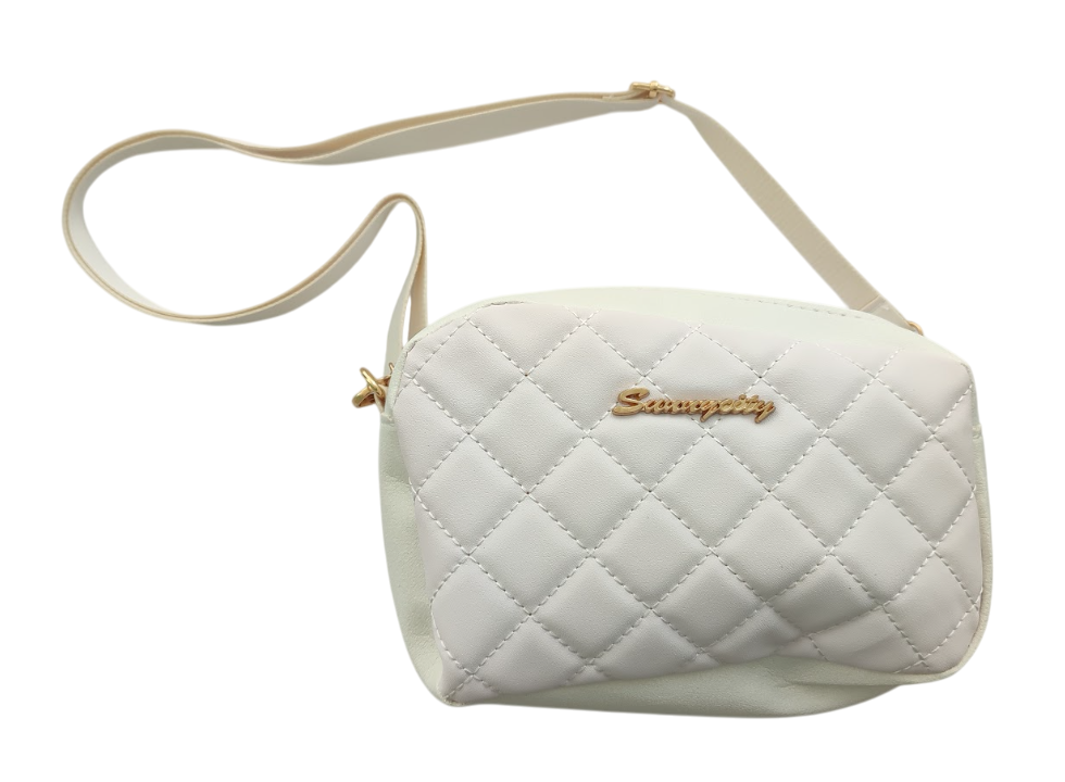 Сумка женская мини Бело-розовый (400-01)