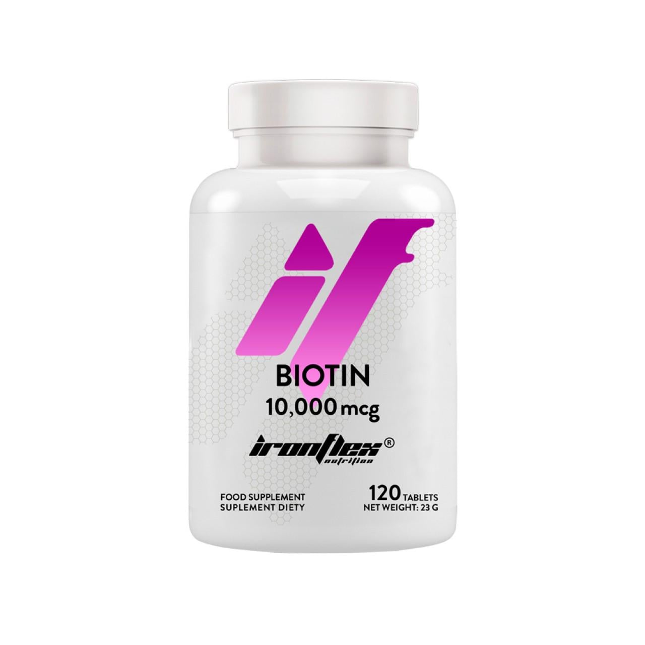 Биотин IronFlex Biotin 10000 мкг 120 таб.