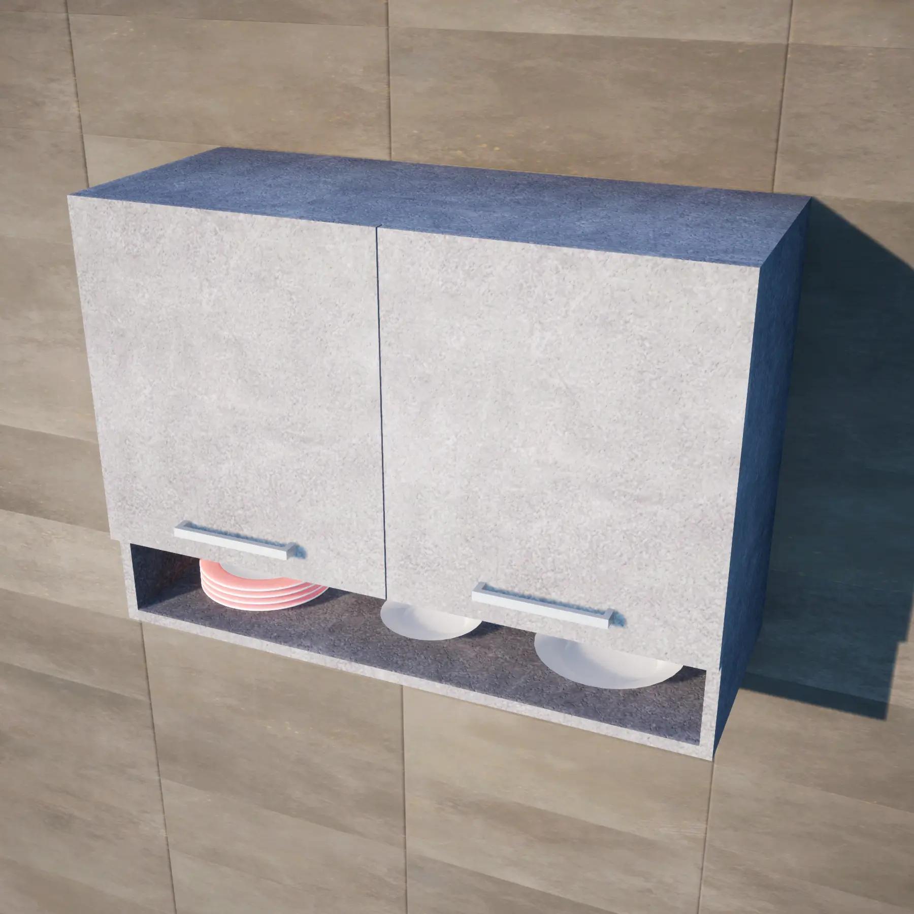 Модуль з нішею під сушку 800 мм Бетон (М3г)