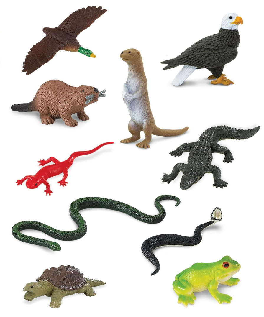 Набор фигурок Safari Ltd Обитатели рек в тубусе (23323155)