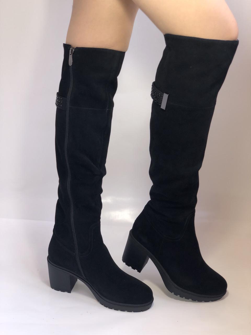 Ботфорти жіночі зимові Molka р. 39 25,0 см Чорний (2357)