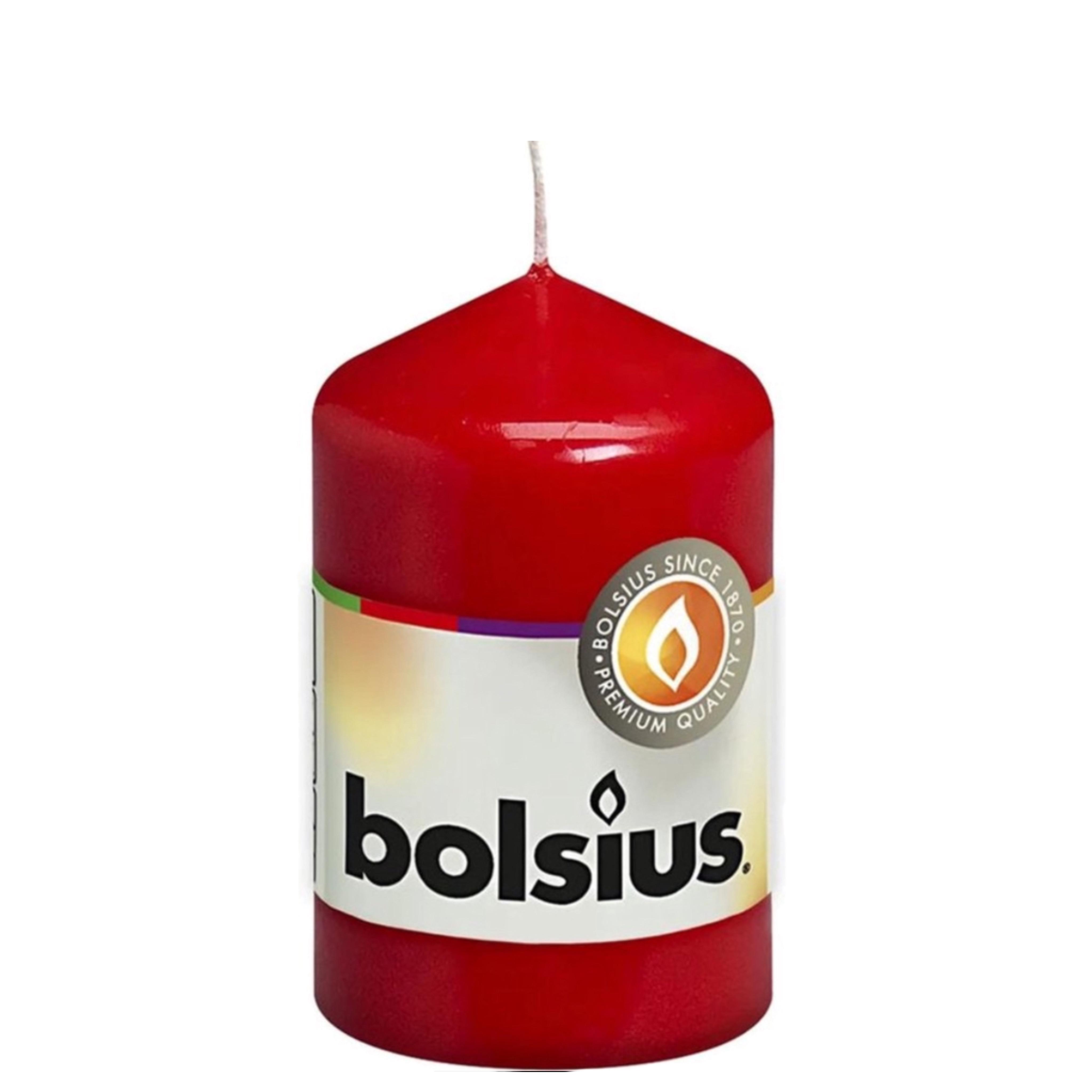 Свеча цилиндр Bolsius 80/48 Красный