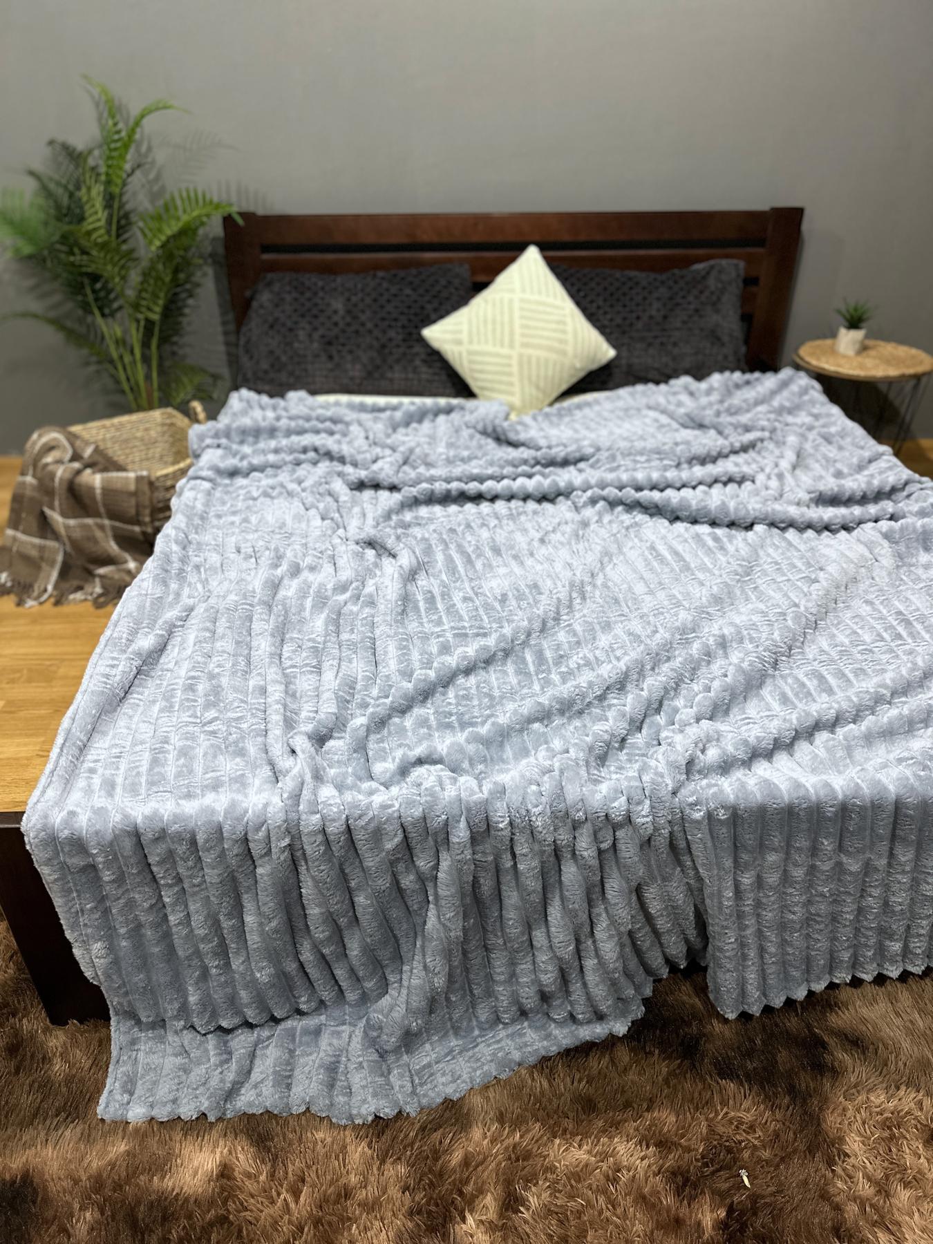 Покривало Королівський шарпей євро 200х220 см Світло-сірий - фото 5 Покривало Королівський шарпей євро 200х220 см Світло-сірий - фото 5