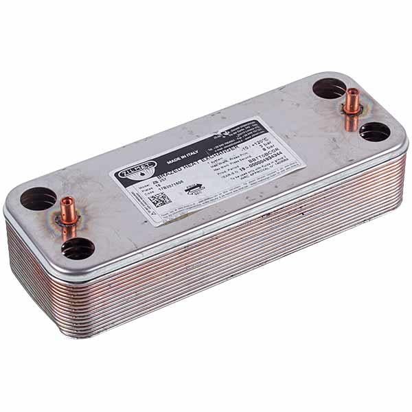 Теплообменник пластинчатый ГВС Zilmet 16 пластин для газового котла Ariston/Ferroli/Demrad/Protherm 17B2071606 (00000050668)