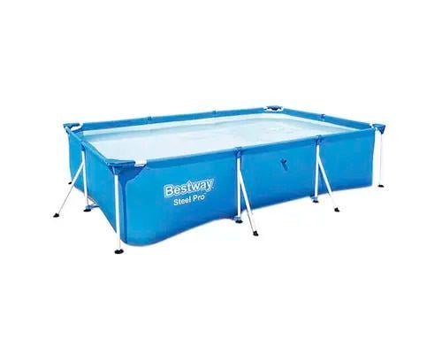 Бассейн каркасный семейный Bestway 56404 прямоугольный со сливным клапаном из ПВХ 3300 л 300х201х66 см