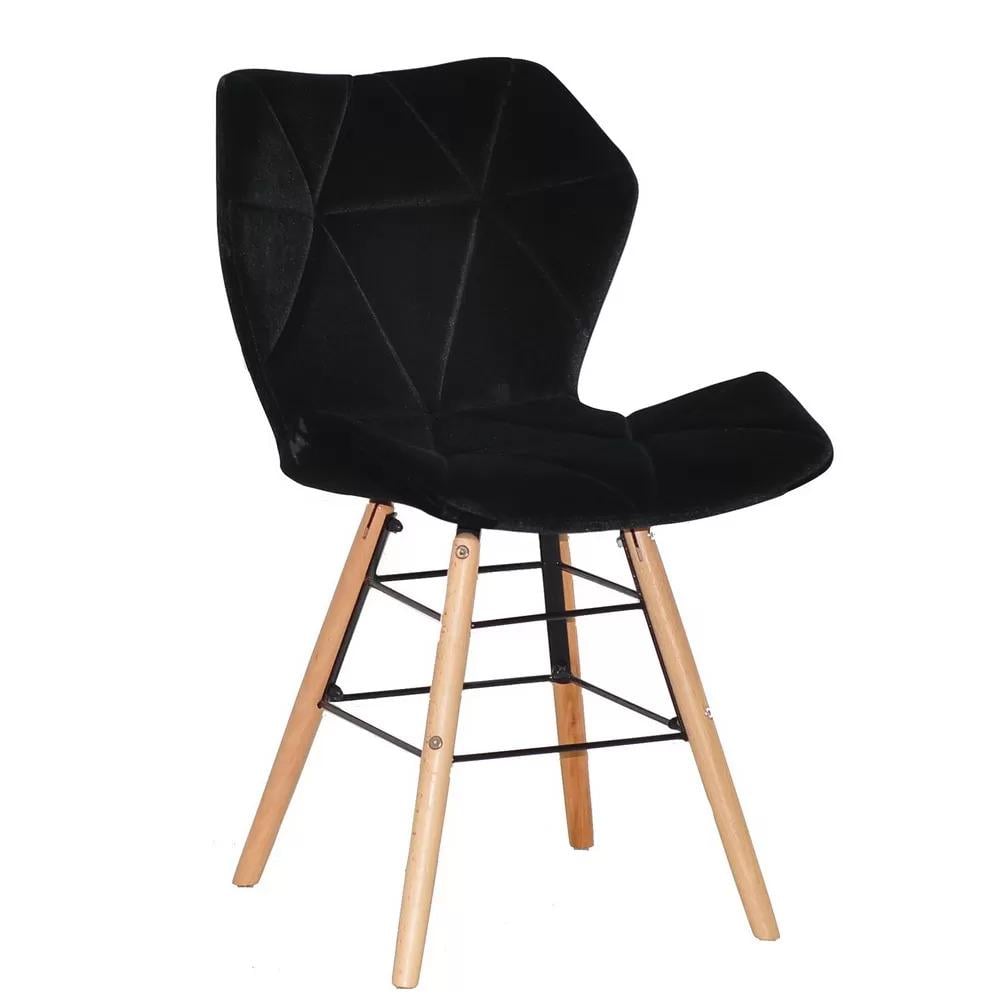 Стул MILOS Q бархат Черный (114374)